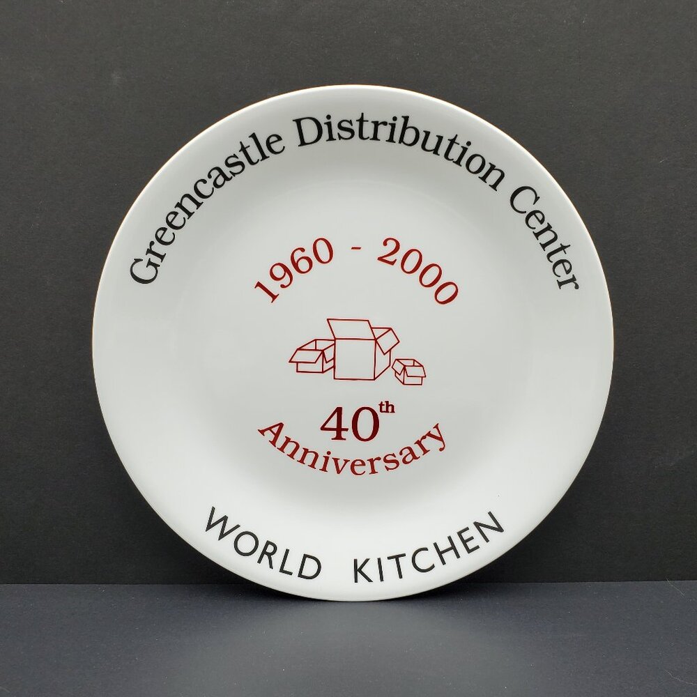 Corelle 40th Anniversary Commemorative Plate Greencastle World Kitchen Plate